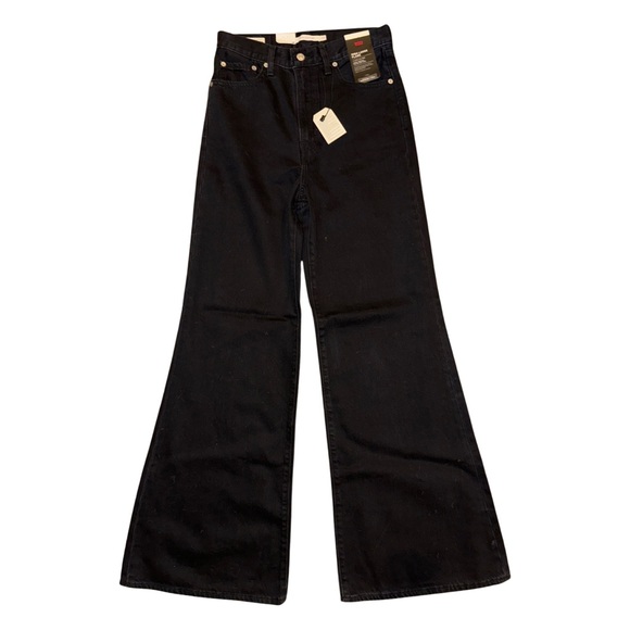 Levi's® Premium High Loose Flare Women’s Jeans Trainwreck Black - Picture 3 of 14